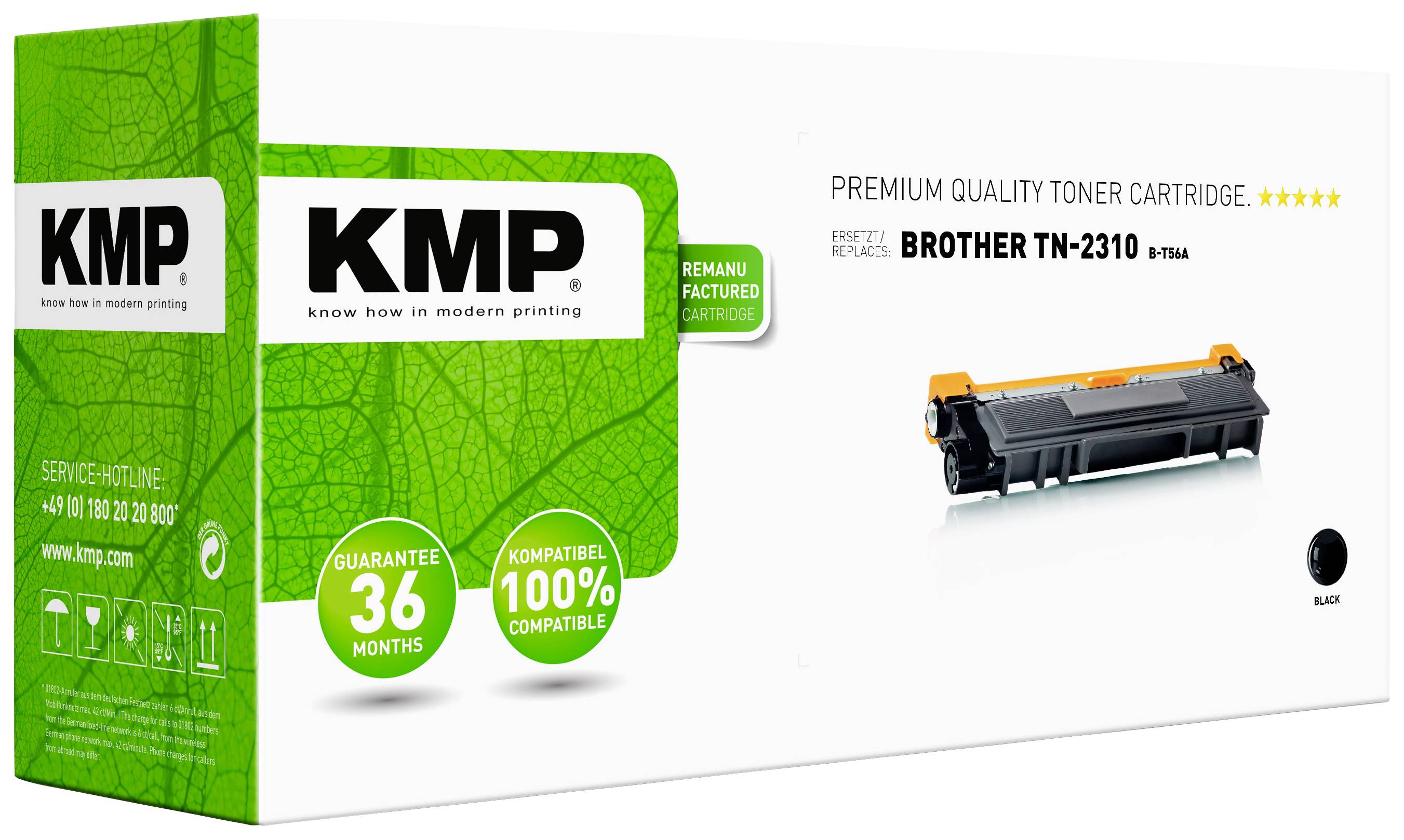 KMP Toner ersetzt Brother TN2310 Kompatibel Schwarz 1200 Seiten B-T56A 1261,0000