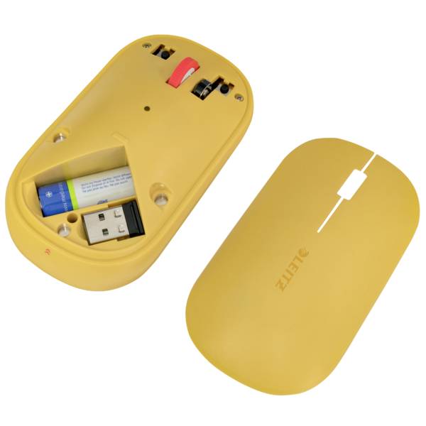 Leitz Cosy Maus Bluetooth® Optisch Gelb 3 Tasten 4000 dpi Integriertes Scrollrad