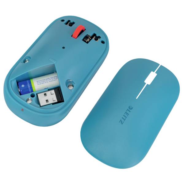 Leitz Cosy Maus Bluetooth® Optisch Blau 3 Tasten 4000 dpi Integriertes Scrollrad