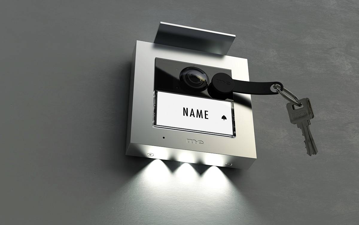 M-e modern-electronics VS-21 S Vistasmart Video-Türsprechanlage LAN, WLAN Außeneinheit Silber