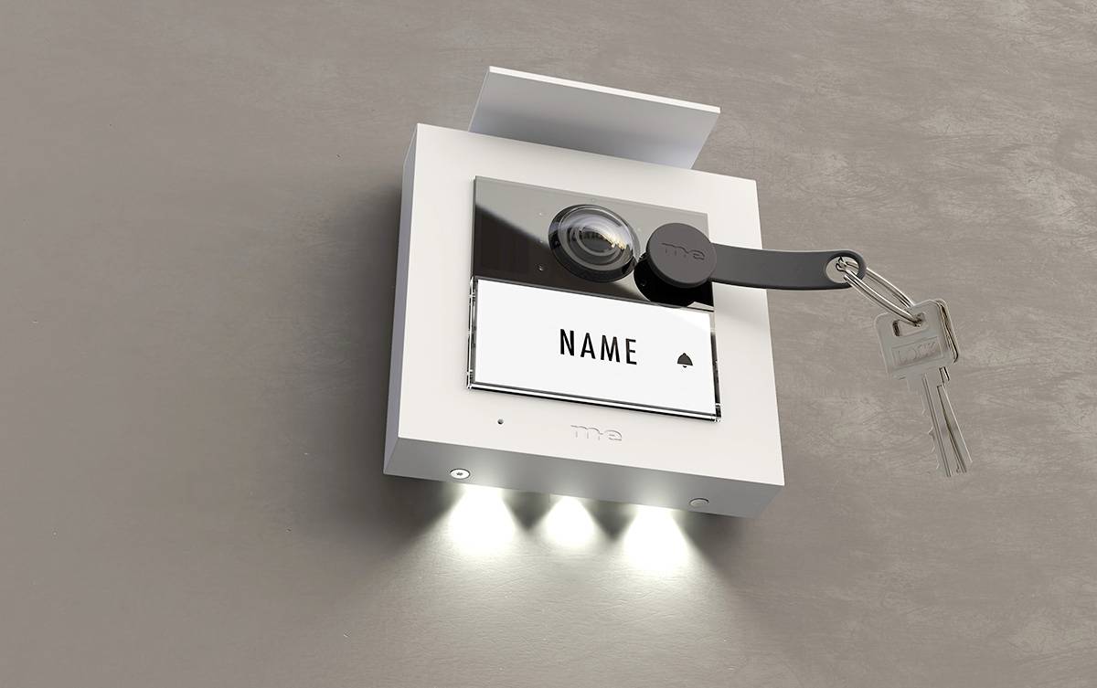 M-e modern-electronics VS-21W Vistasmart Video-Türsprechanlage LAN, WLAN Außeneinheit Weiß