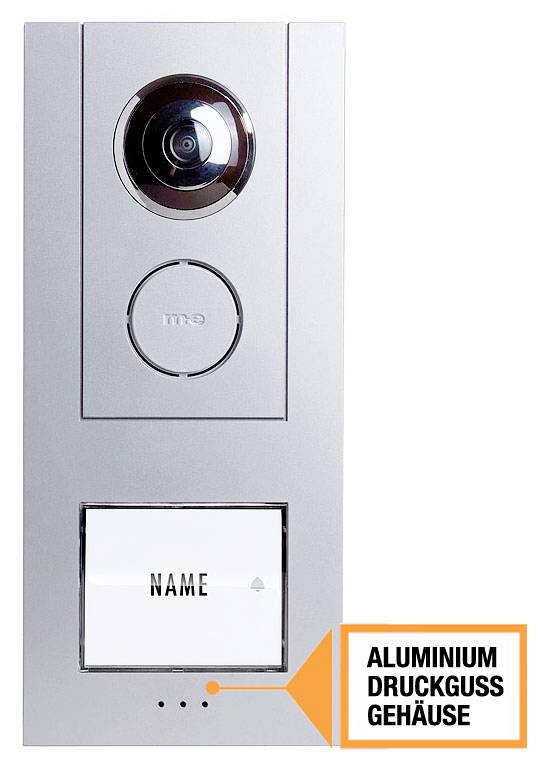 M-e modern-electronics VS-11 S Vistasmart Video-Türsprechanlage LAN, WLAN Außeneinheit Silber