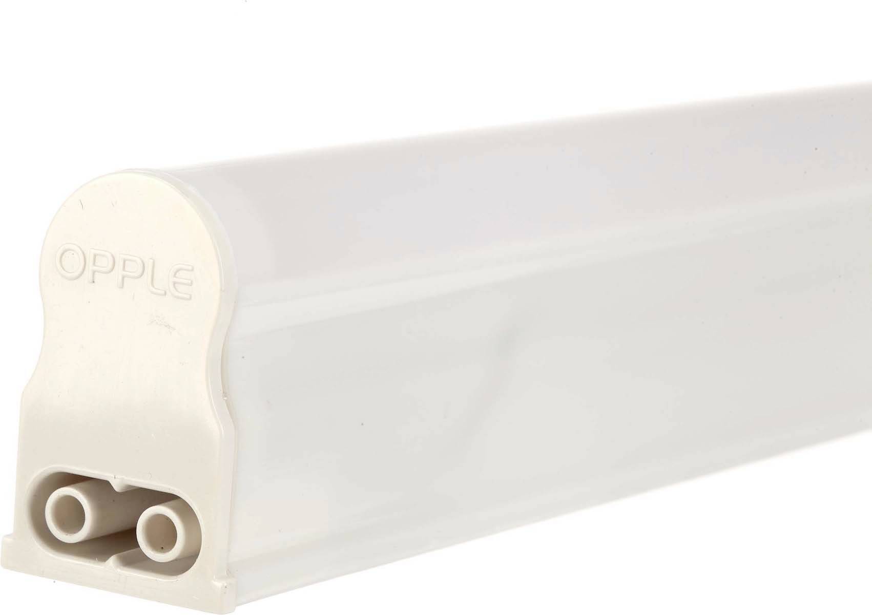 LED-Leuchte in einem weißen, rechteckigen Gehäuse, geeignet für Büro- oder Haushaltsbeleuchtung.