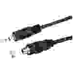 Lyndahl Klinke Audio Adapterkabel [1x Klinkenstecker 3.5 mm - 1x Klinkenbuchse 3.5 mm] 1 m Schwarz