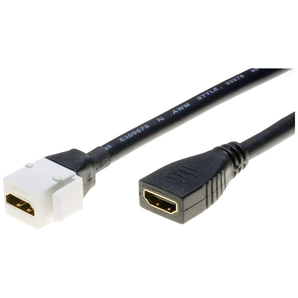 Lyndahl LKK0210-02 HDMI Adapterkabel [1x HDMI-Buchse - 1x HDMI-Buchse] Schwarz 0.2 m