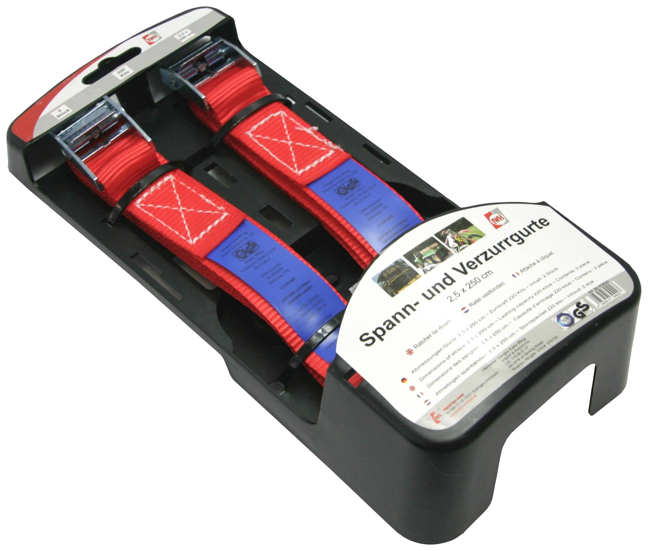 IWH 79420 Klemmgurt Zugkraft LC Niederzurren (einzeln/direkt)=215 daN (L x B) 250cm x 2.5cm Klemmverschluss