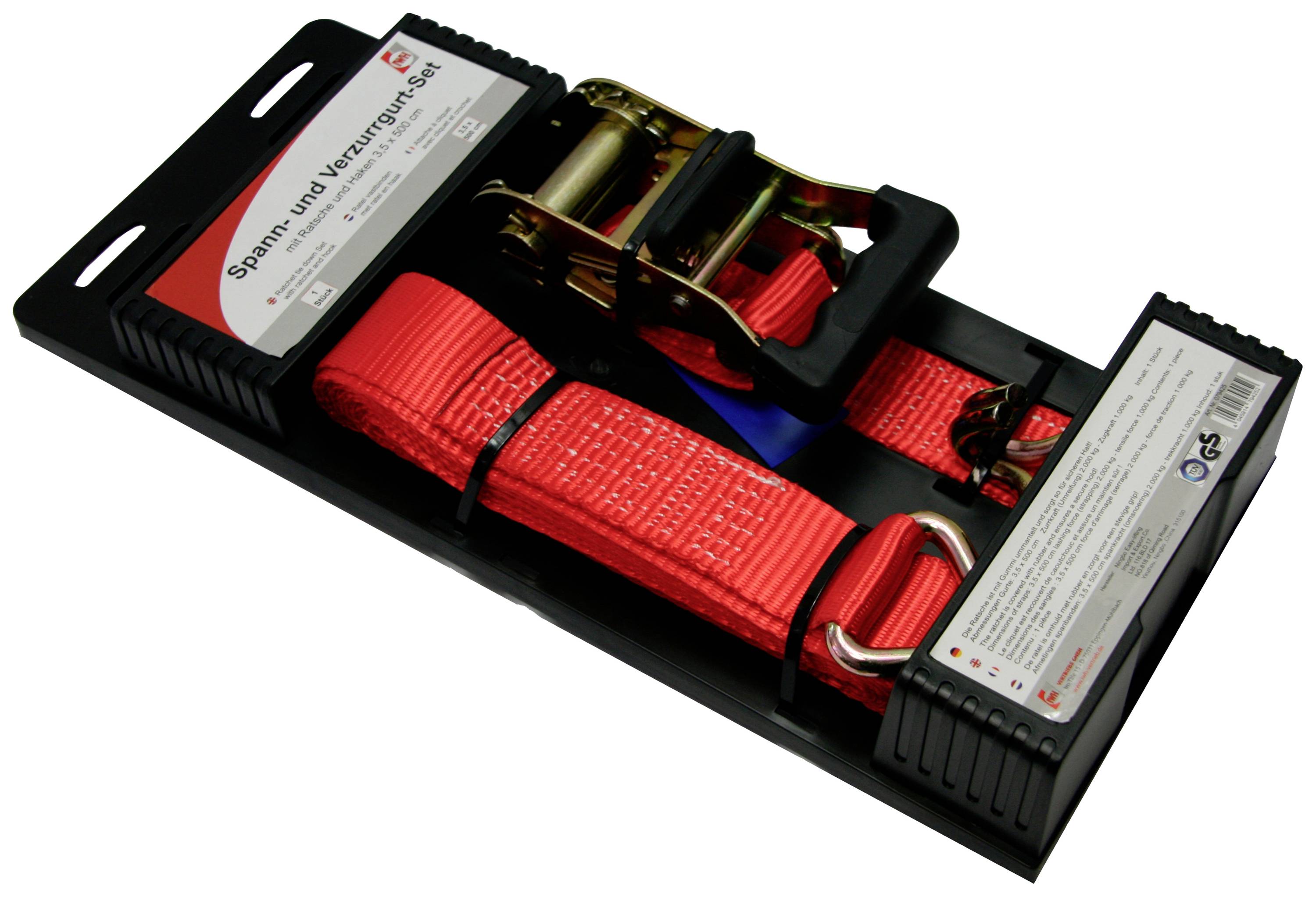 IWH 79425 Zweiteiliger Spanngurt Zugkraft LC Niederzurren (einzeln/direkt)=980 daN (L x B) 500 cm x 3.5 cm Ratsche