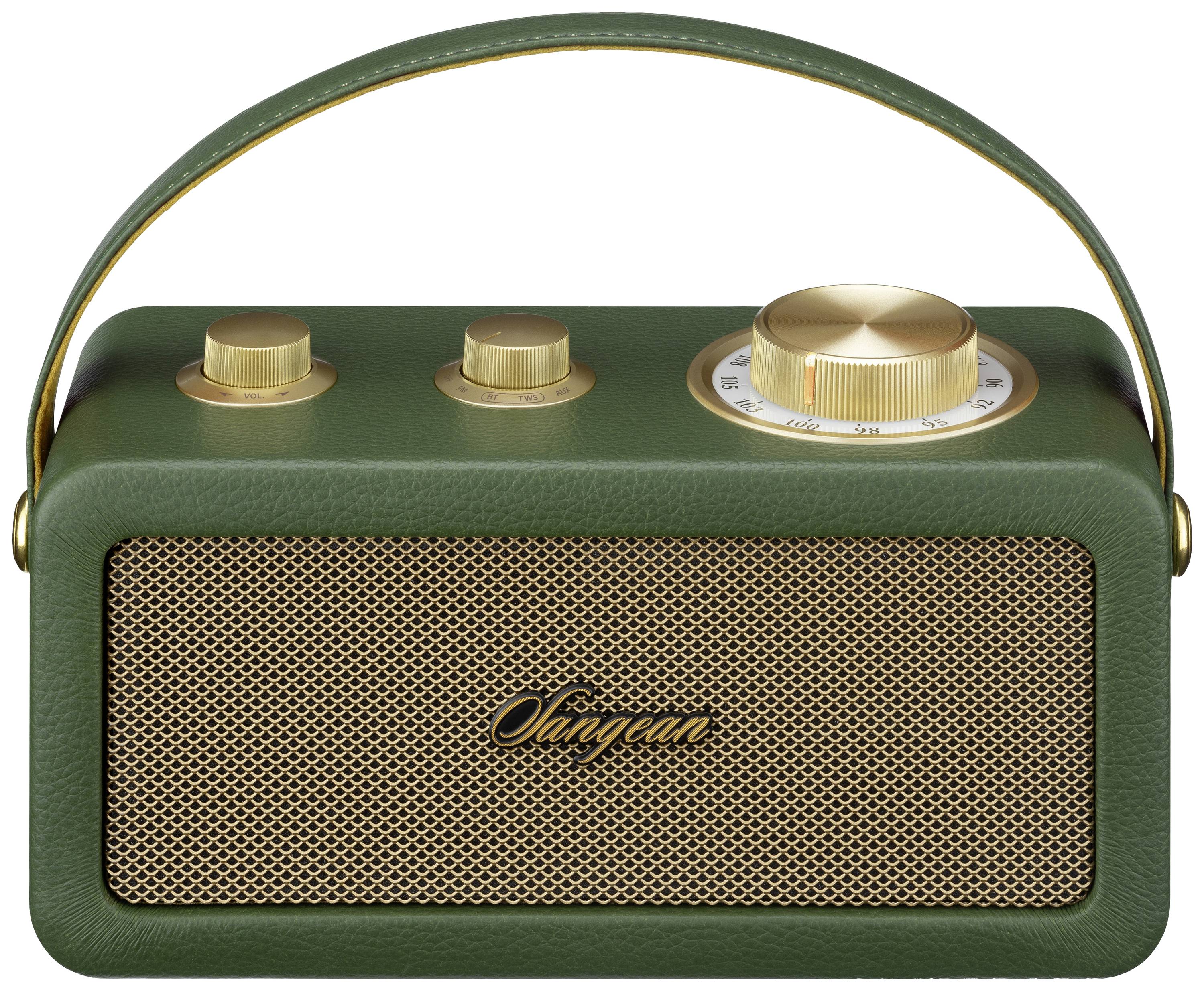 Sangean RA-101 Akku-Radio FM Bluetooth®, AUX wiederaufladbar Grün, Gold