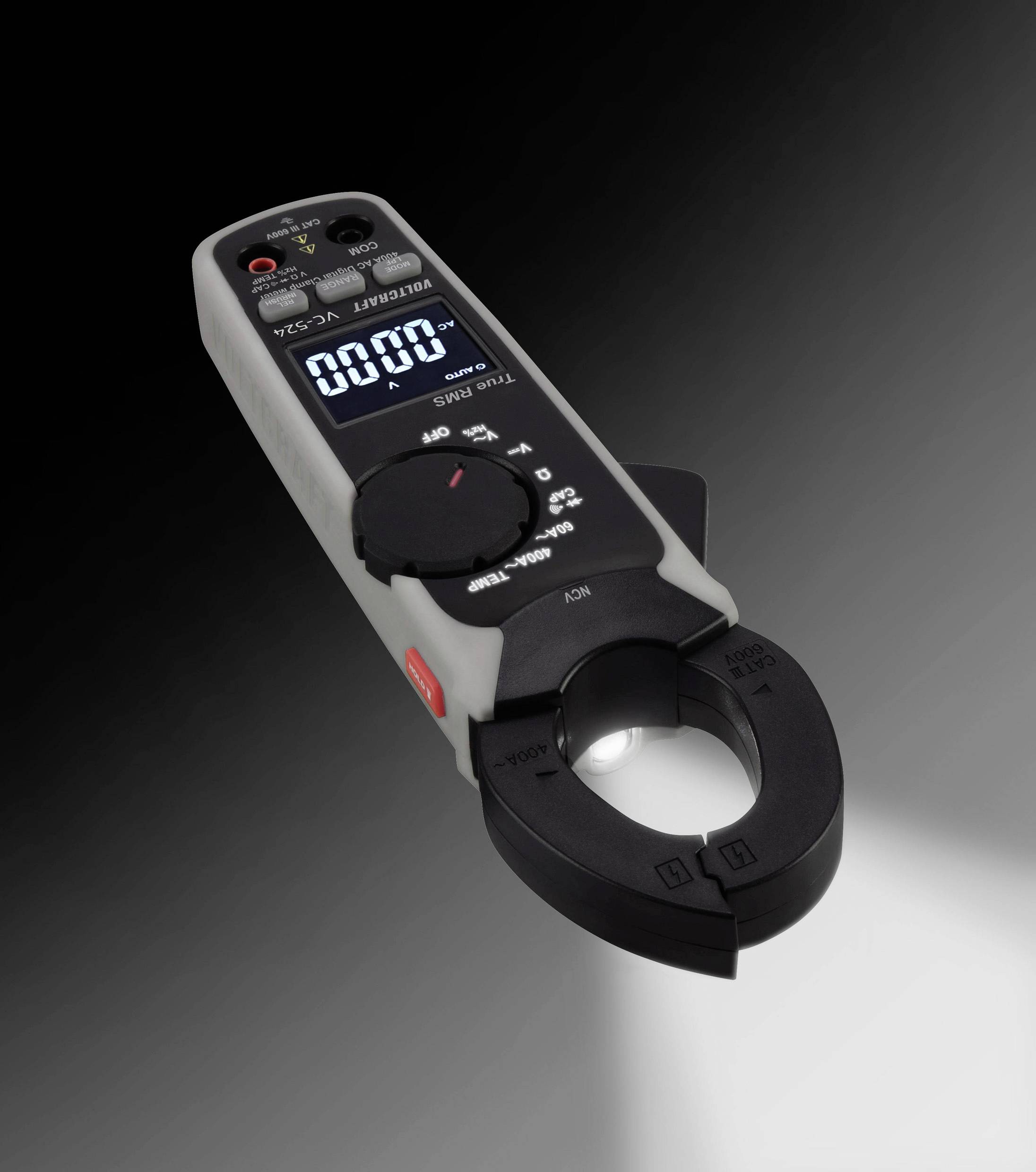 VOLTCRAFT VC-524 Stromzange digital CAT III 600V Anzeige (Counts): 6000