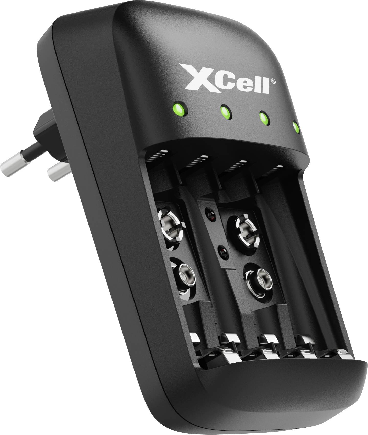XCell BC-X500 Rundzellen-Ladegerät NiMH 9 V Block, Micro (AAA), Mignon (AA)