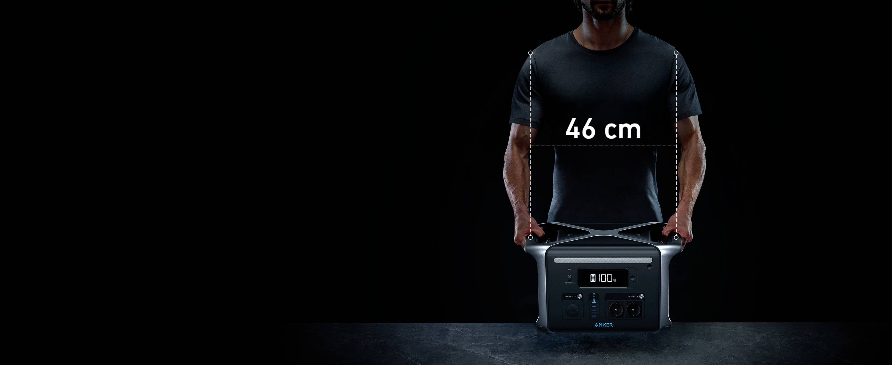 Anker 757 PowerHouse Powerstation 384Ah LiFePO 4 Schwarz LED Taschenlampe, mit Laderegler