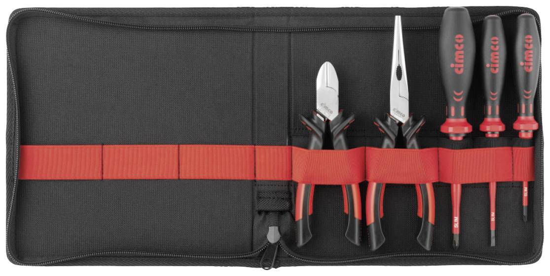 Cimco 104042 Werkzeugset VDE, Elektriker in Tasche 5teilig