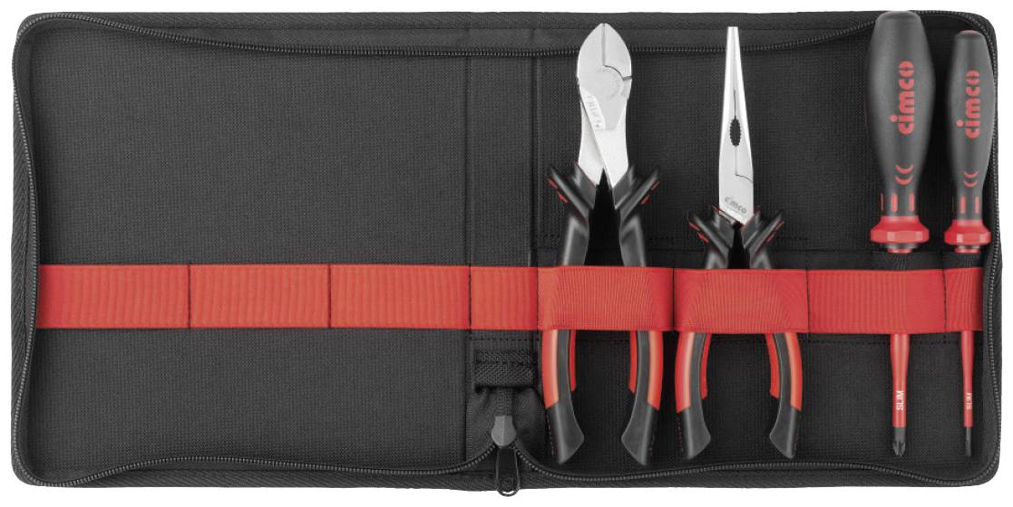 Cimco 104043 Werkzeugset VDE, Elektriker in Tasche 4teilig