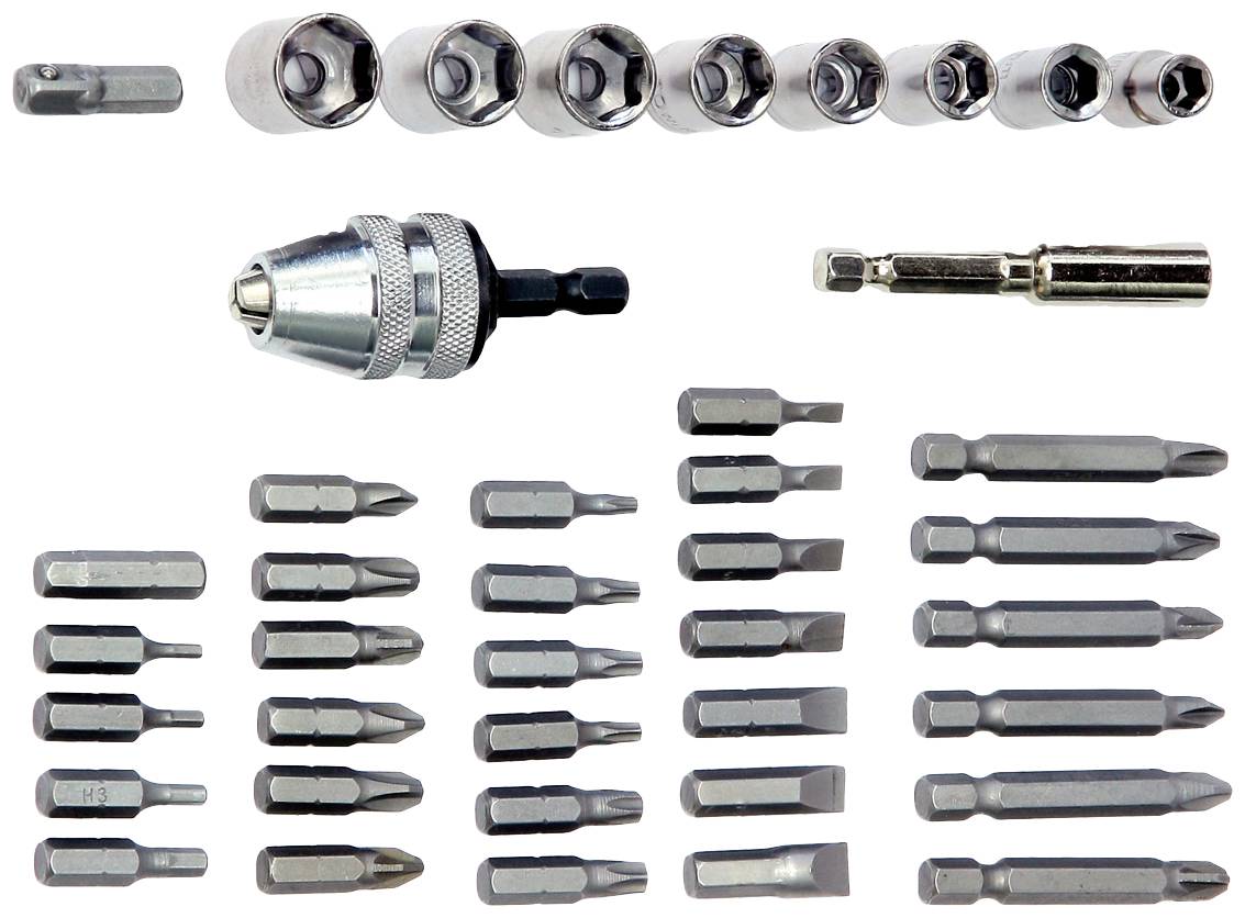 Dino KRAFTPAKET Multiplex 41-tlg 130226 Akku-Schrauber 3.6V 1300 mAh Li-Ion mit Zubehör