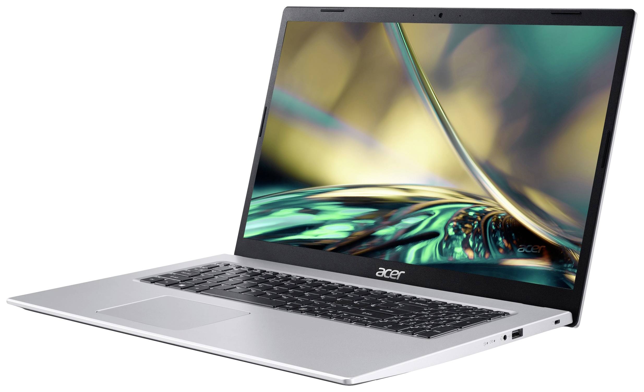 Acer Notebook Aspire 3 43.9 cm (17.3 Zoll) HD+ Intel® Pentium® N6000 8 GB RAM 512 GB SSD Intel UHD Graphics Win 11 Home Silber NX.A6TEV.01M