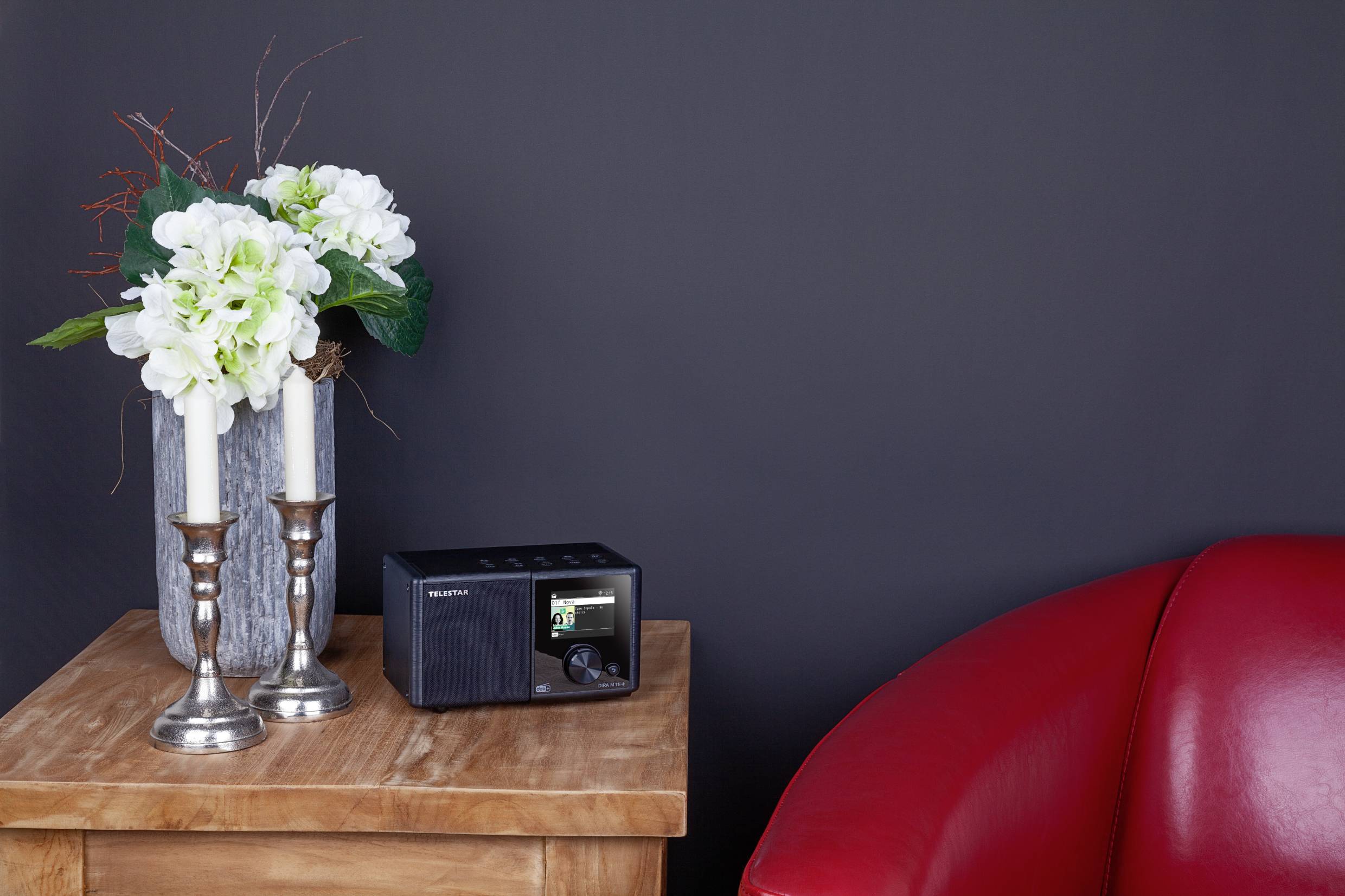 Telestar DIRA M 11i + Internet Tischradio Internet, DAB+, UKW AUX, Bluetooth®, Radiorecorder, USB, WLAN, Internetradio Aufnahmefunktion, Inkl. Fernb