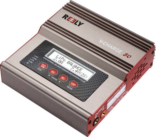 Reely V-Charge 50 Modellbau-Multifunktionsladegerät 12 V, 230V 7A LiIon, LiFePO, LiPo, NiCd, NiMH, Blei