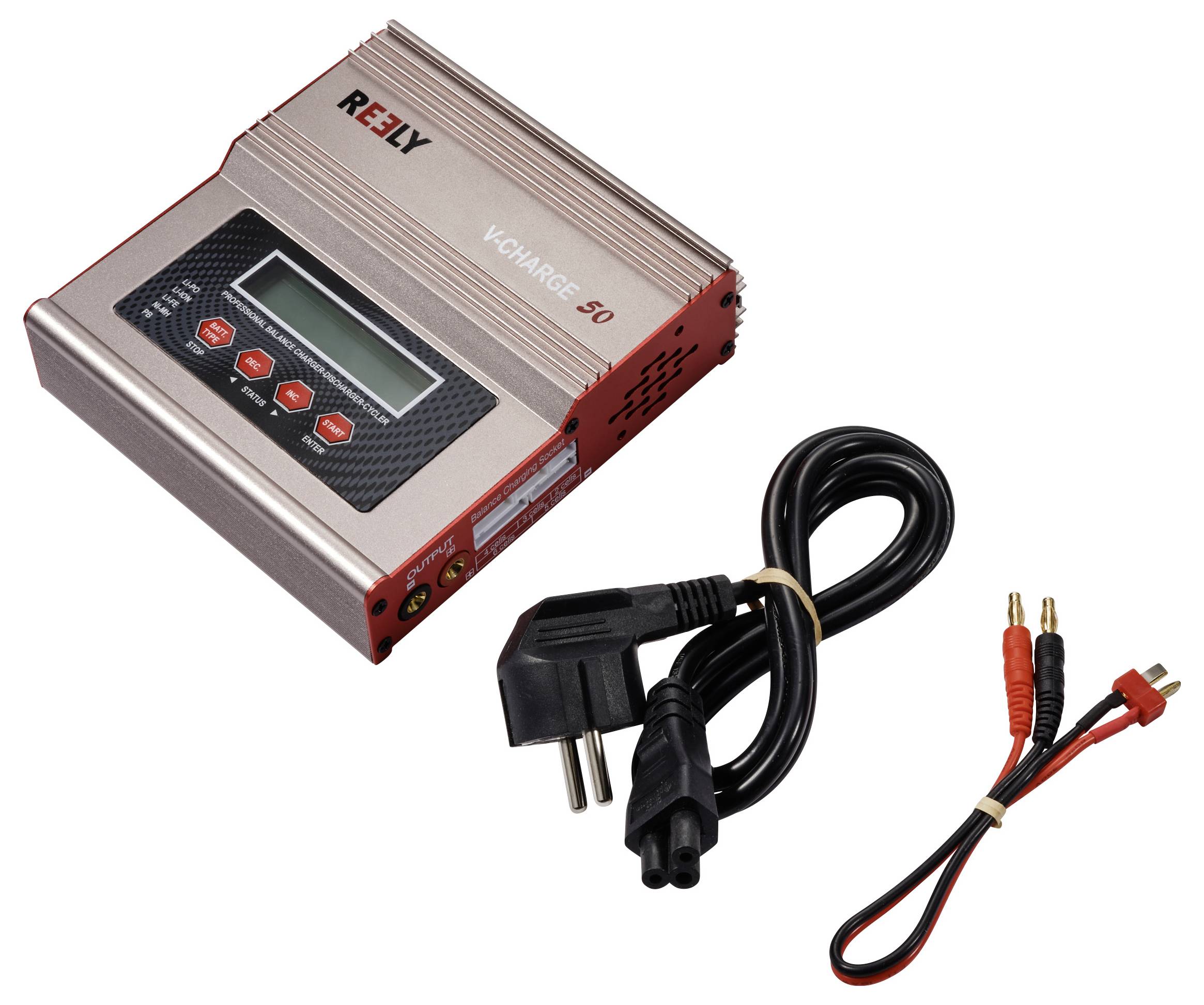 Reely V-Charge 50 Modellbau-Multifunktionsladegerät 12 V, 230V 7A LiIon, LiFePO, LiPo, NiCd, NiMH, Blei