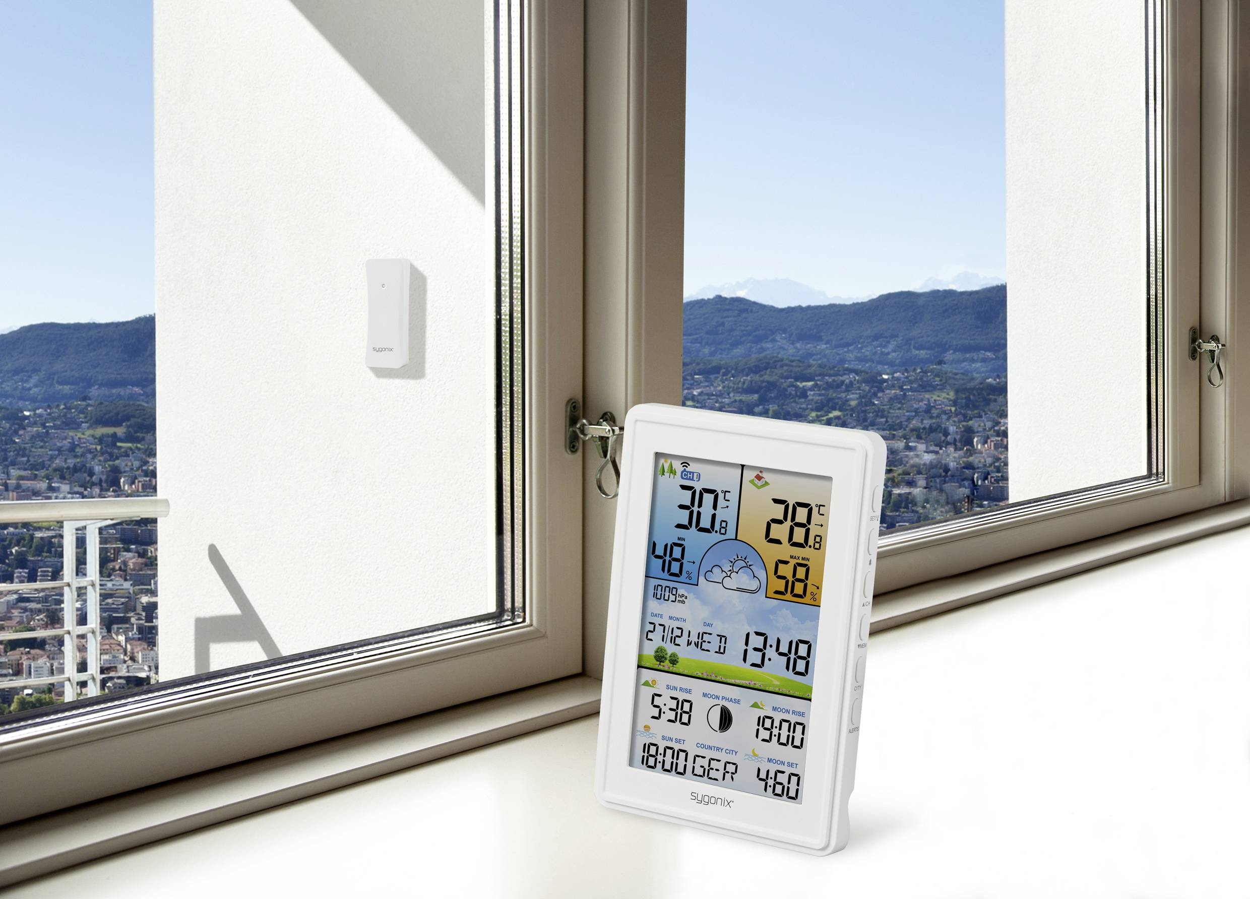 Sygonix SY-5509564 Digitale-Wetterstation Vorhersage für 12 bis 24 Stunden Anzahl Sensoren max. 3St.