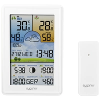 Sygonix SY-5509564 Digitale-Wetterstation Vorhersage für 12 bis 24 Stunden Anzahl Sensoren max. 3St. Sygonix SY-5509564 Digitale-Wetterstation Vorhersage für 12 bis 24 Stunden Anzahl Sensoren max. 3St.