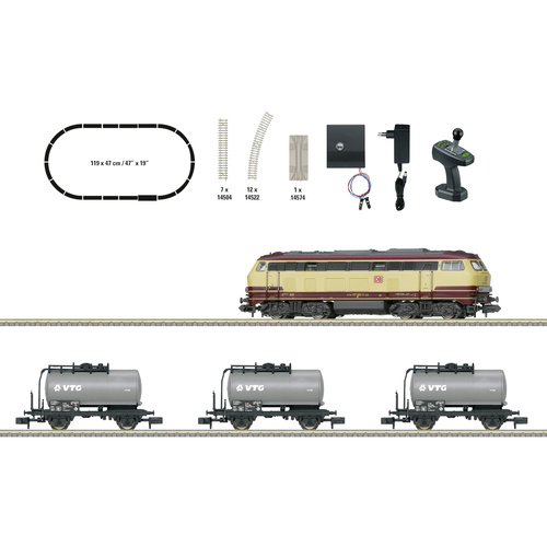 MiniTrix T11160 Digital-Startpackung Güterzug mit Baureihe 217