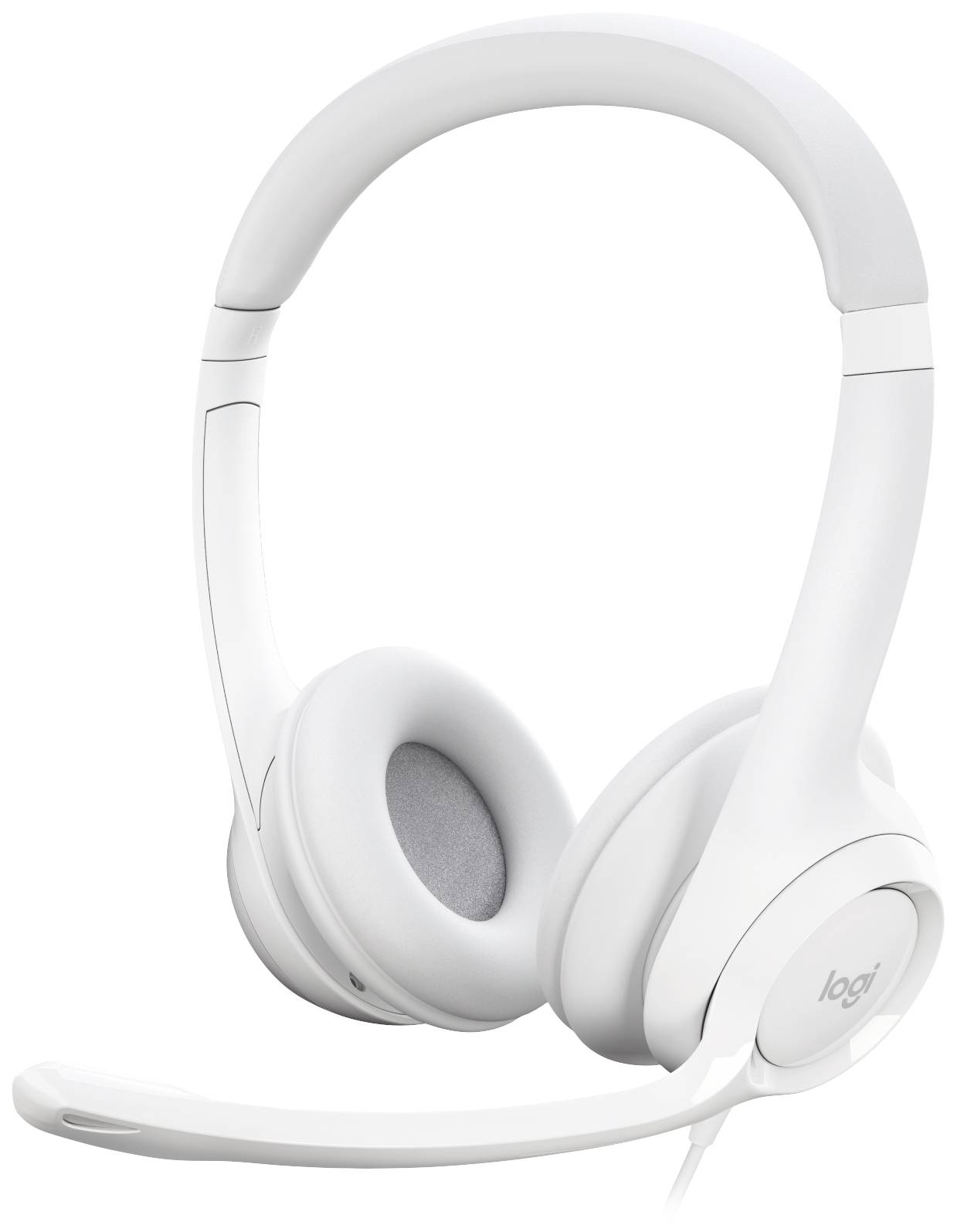 Logitech H390 Computer On Ear Headset kabelgebunden Stereo Grauweiß Mikrofon-Rauschunterdrückung Headset, Lautstärkeregelung, Mikrofon-Stummschalt