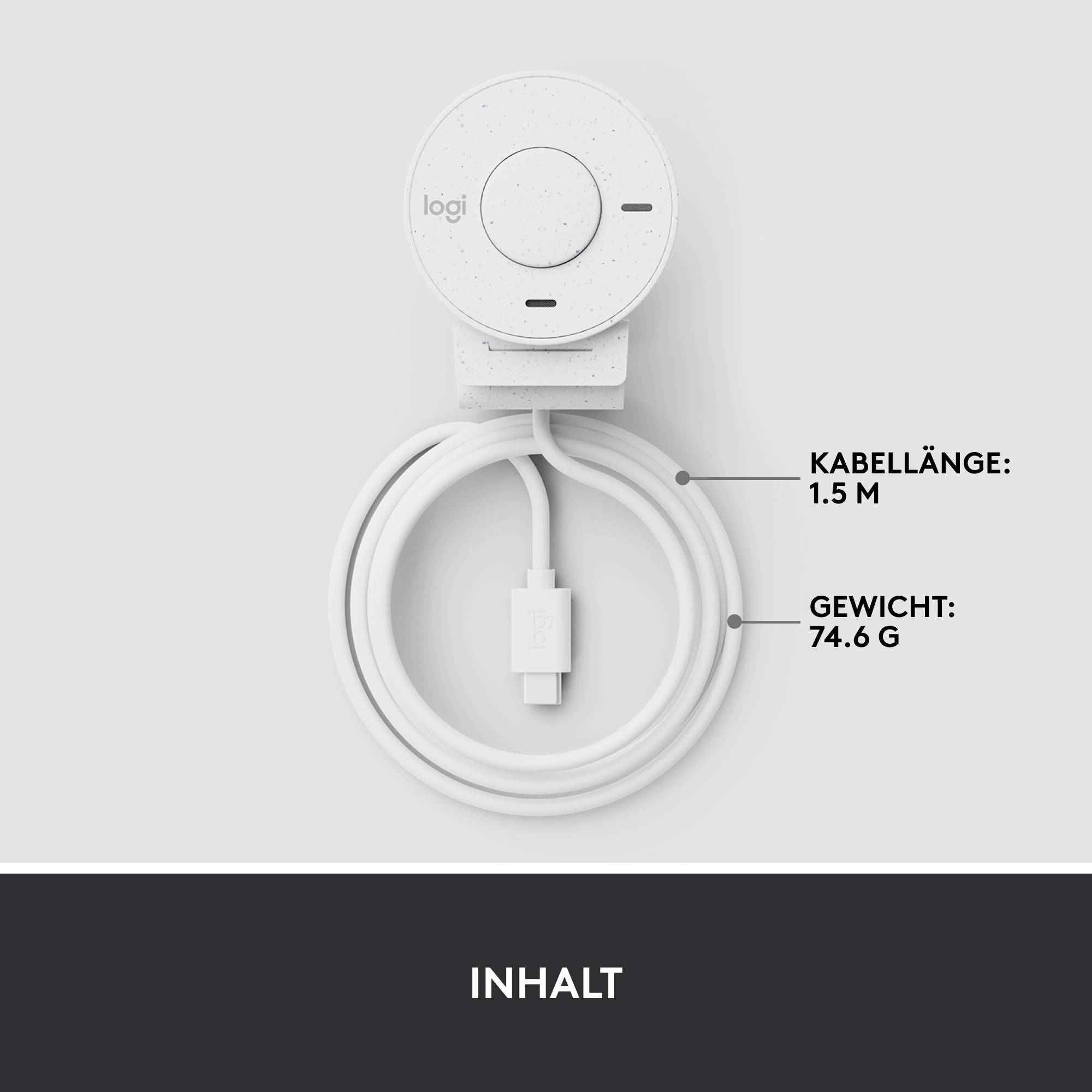 Logitech BRIO 300 Full HD-Webcam 1920 x 1080 Pixel Klemm-Halterung