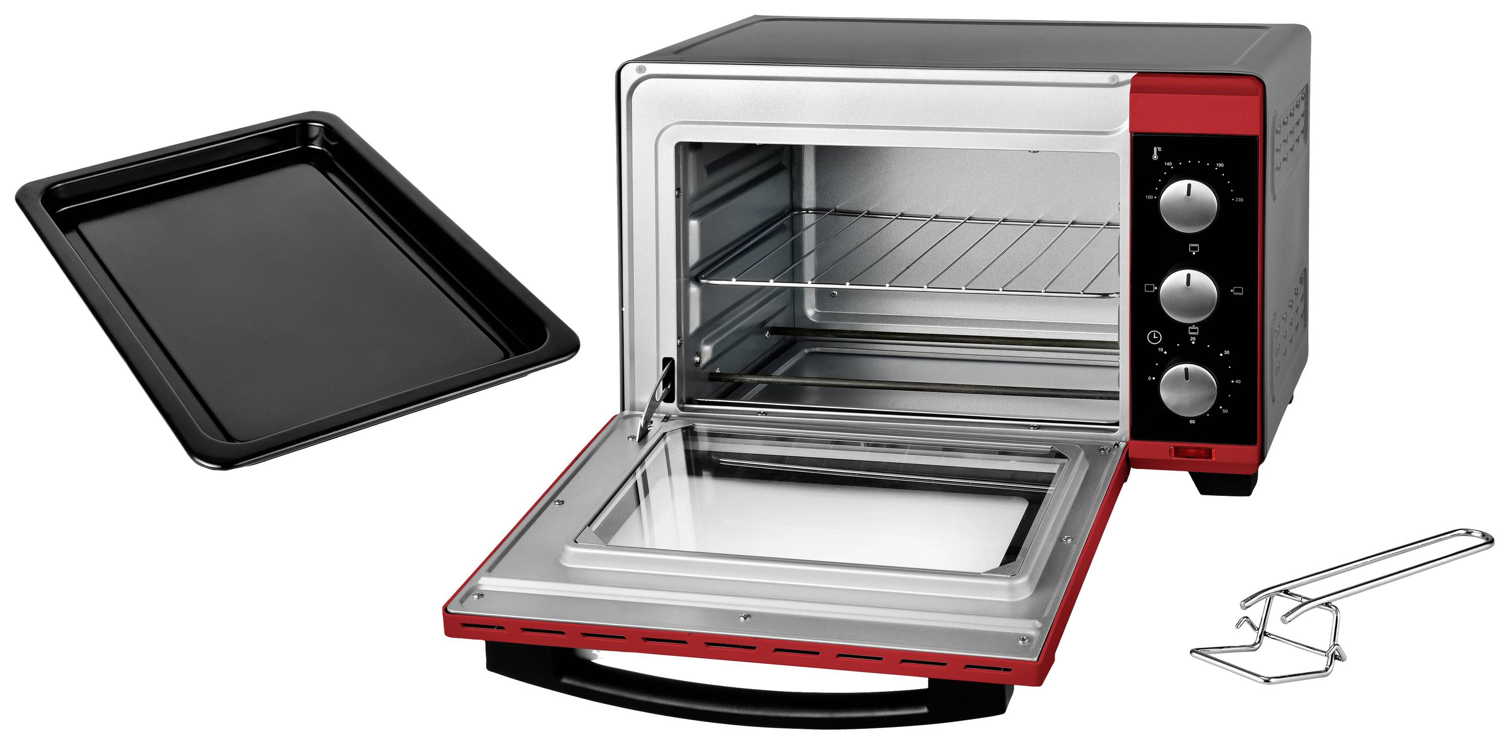 Kalorik TKG OT 2011 RD Minibackofen Kontrollleuchte, Grillfunktion 19l