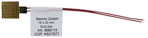 Thermo TECH Polyimid Heizfolie selbstklebend 5V 3.5W Schutzart IPX4 (L x B) 20mm x 14mm