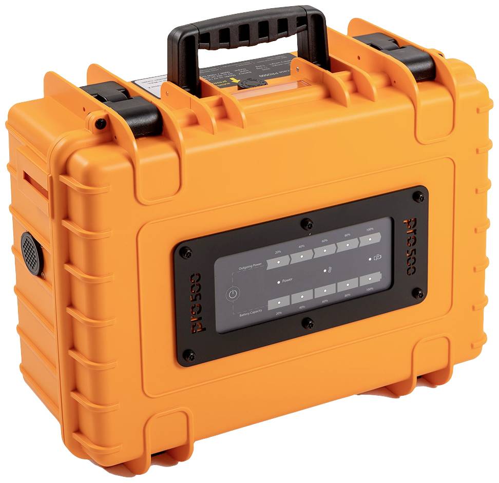 B & W International energy.case Pro 500 Powerstation LiFePO 4 Orange