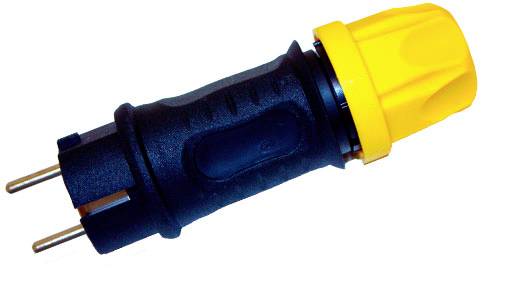 Gifas Electric 108071 Schutzkontaktstecker Gummi Schwarz