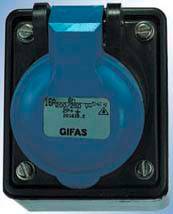 Gifas Electric 241628.E 101547 CEE Wandsteckdose 16A 2polig 1St.