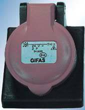 Gifas Electric 241629 101550 CEE Wandsteckdose 16A 2polig 1St.