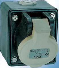 Gifas Electric 421628.E 102765 CEE Wandsteckdose 16A 2polig 1St.