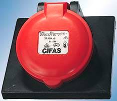 Gifas Electric 301659 101993 CEE Wandsteckdose 16A 5polig 400V 1St.