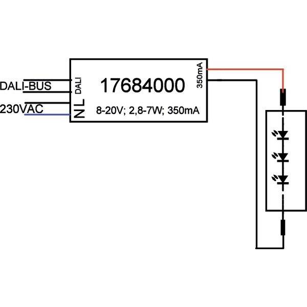 Brumberg 17684010 LED-Trafo 7W 350mA 8 - 20V dimmbar, Dali 1St.