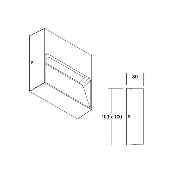 Brumberg 10171183 10171183 LED-Wandleuchte LED fest eingebaut 4W LED Schwarz