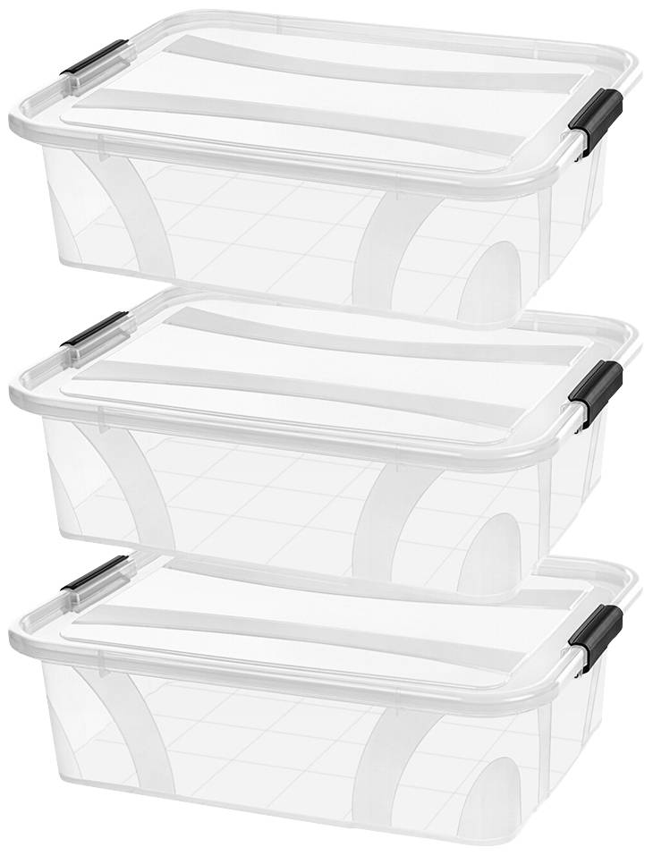 Siena HOME Aufbewahrungsbox Anzio Transparent 7l (B x H x T) 385 x 111 x 254mm 3St.