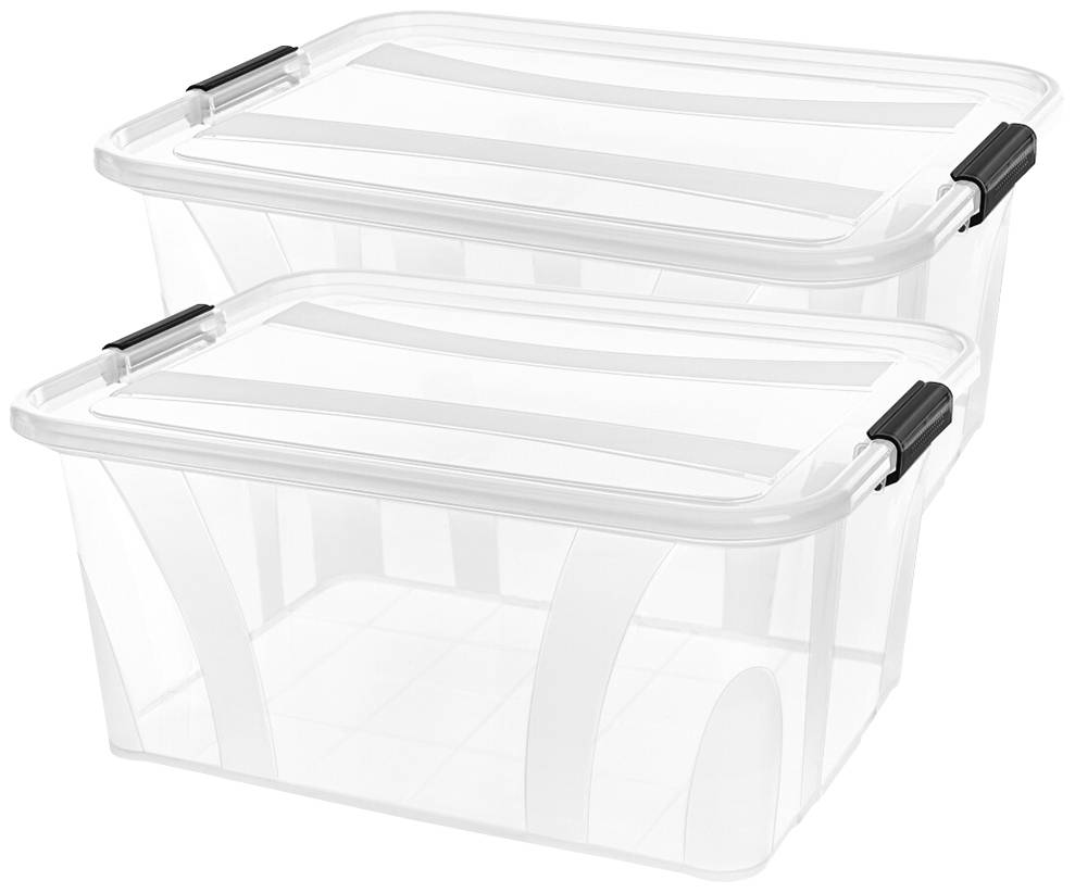Siena HOME Aufbewahrungsbox Anzio Transparent 21l (B x H x T) 510 x 148 x 385mm 2St.
