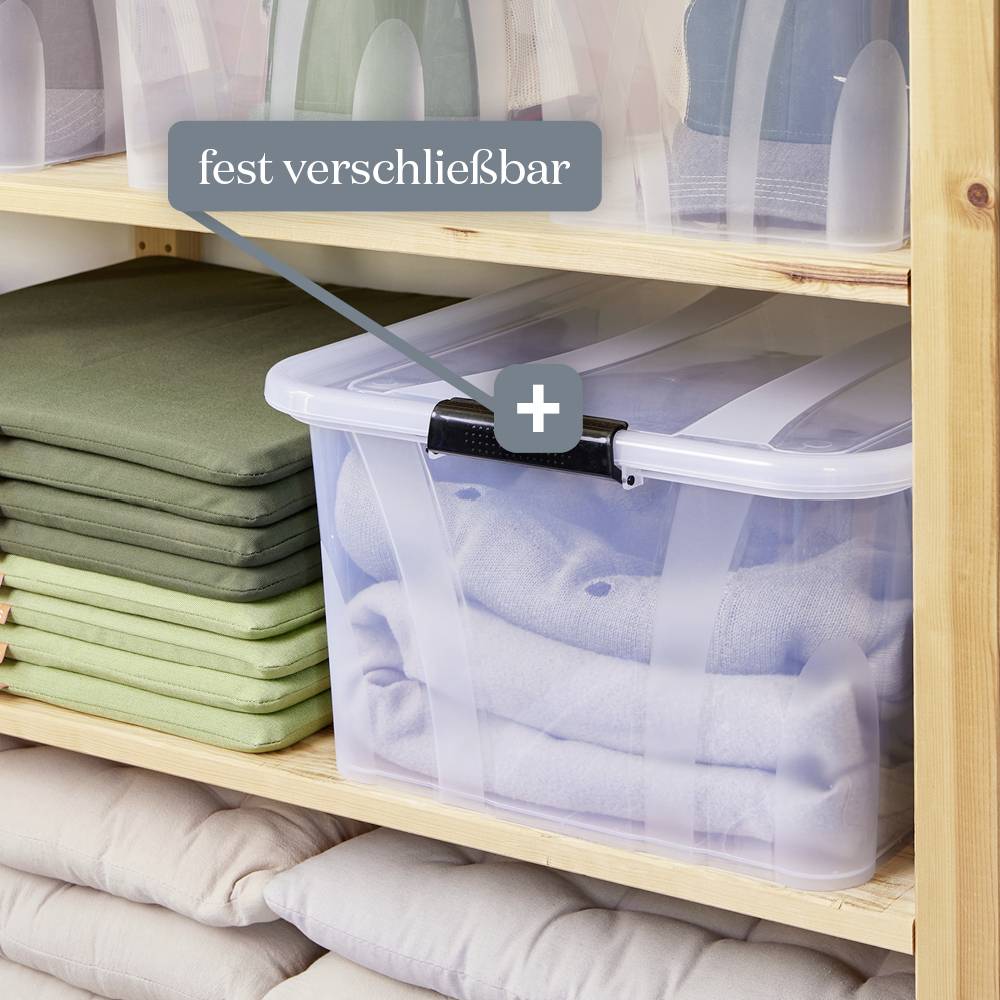 Siena HOME Aufbewahrungsbox Anzio Transparent 21l (B x H x T) 510 x 148 x 385mm 4St.