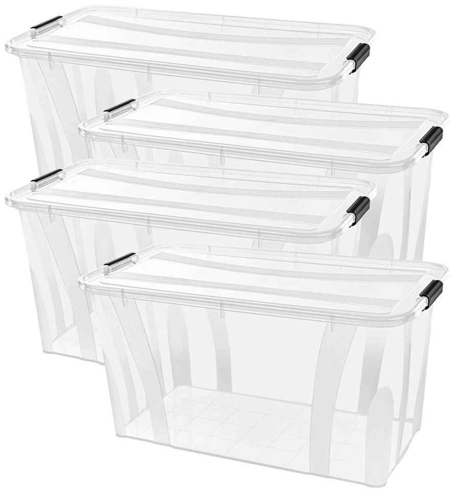 Siena HOME Aufbewahrungsbox Anzio Transparent 32l (B x H x T) 510 x 230 x 385mm 4St.