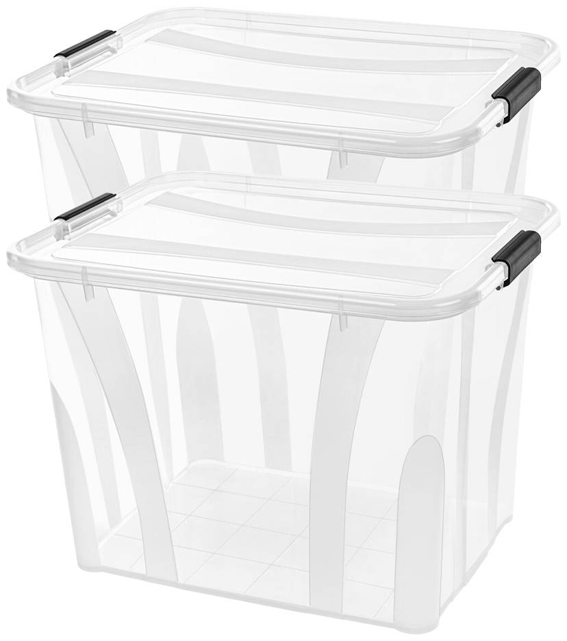 Siena HOME Aufbewahrungsbox Anzio Transparent 55l (B x H x T) 510 x 372 x 385mm 2St.