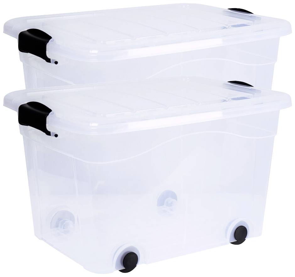 Siena HOME Aufbewahrungsbox Anzio Transparent 40l (B x H x T) 530 x 320 x 400mm 2St.