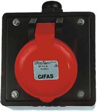 Gifas Electric 301658.E 101978 CEE Anbaudose 16A 5polig 400V 1St.