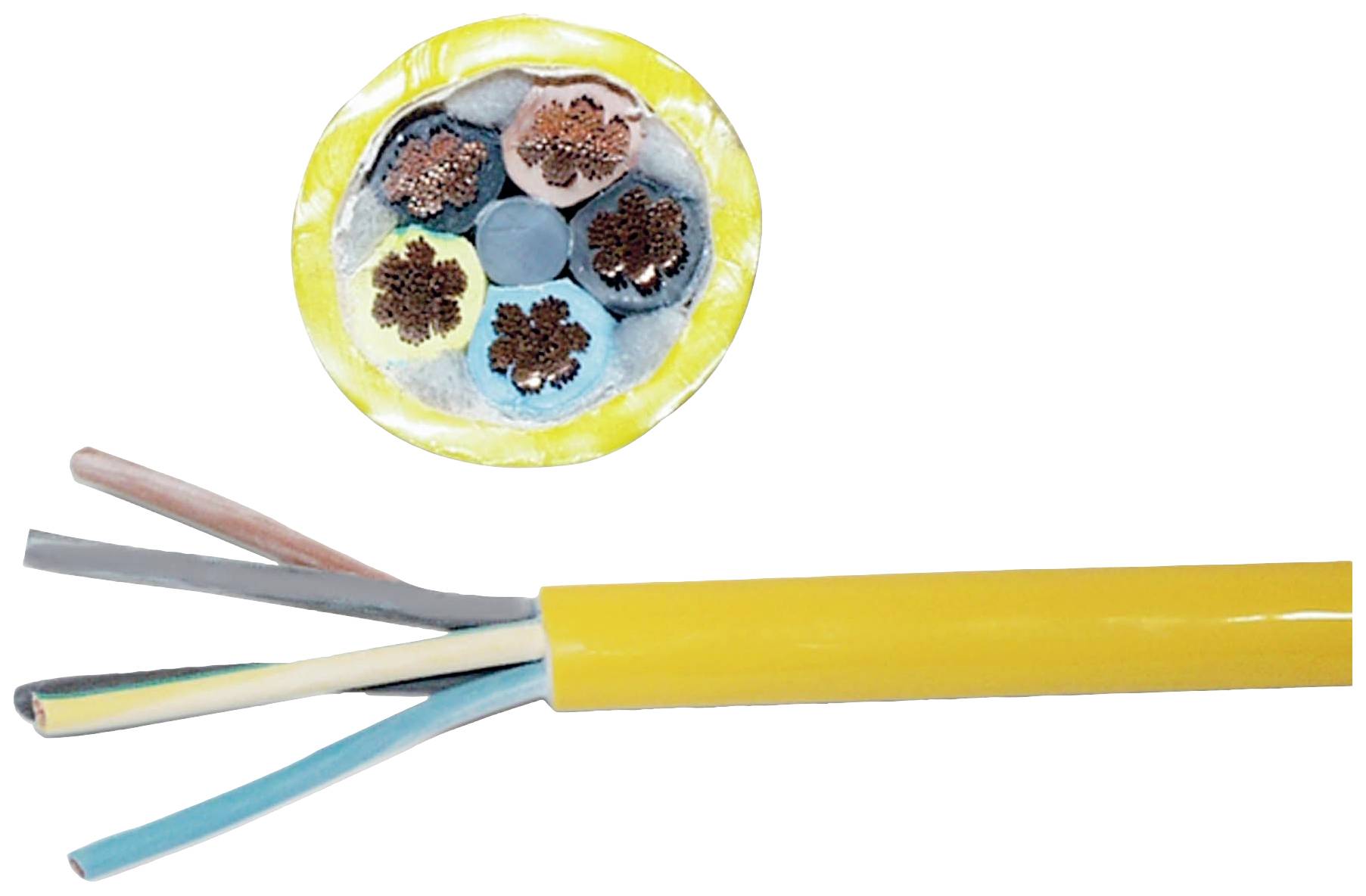 Gifas Electric 206486 Anschlussleitung H07BQ-F 5 x 6mm² Gelb 1m