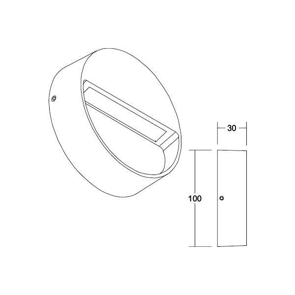 Brumberg 10170183 10170183 LED-Wandleuchte LED fest eingebaut 4W LED Schwarz