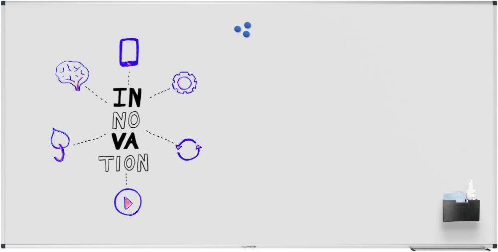 Legamaster Whiteboard UNITE (B x H) 200cm x 100cm Weiß glatt, lackiert Inkl. Ablageschale