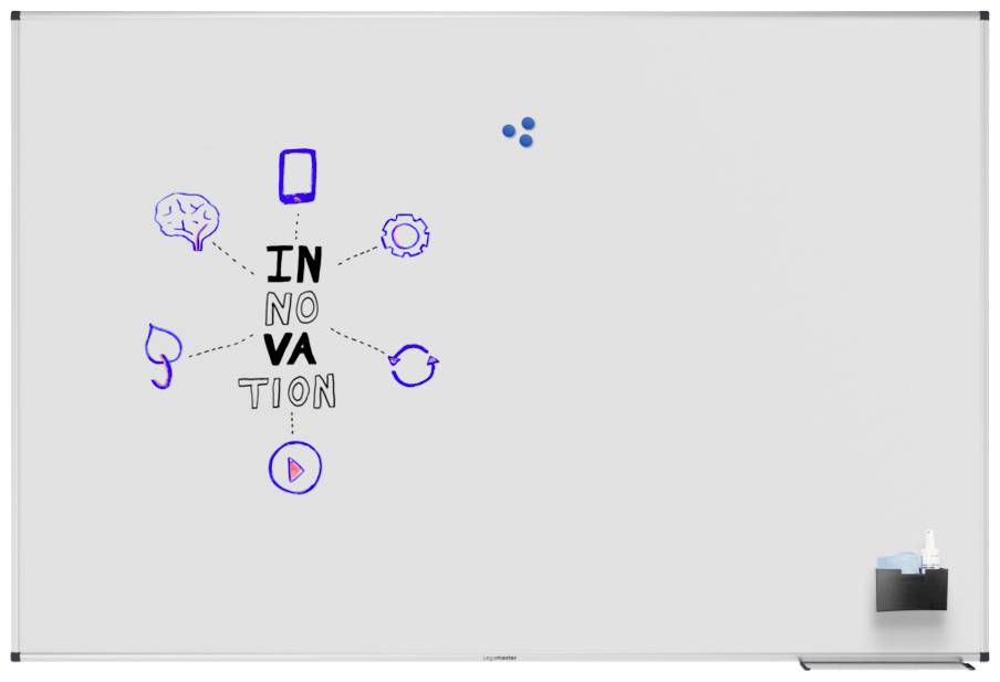 Legamaster Whiteboard UNITE (B x H) 180cm x 120cm Weiß glatt, lackiert Inkl. Ablageschale