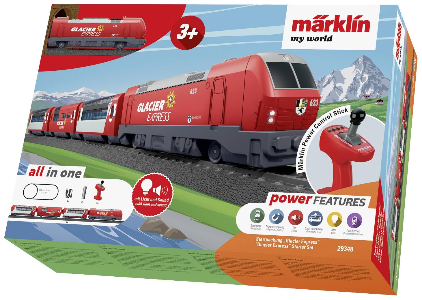 Märklin World 29348 H0 Startpackung Glacier Express