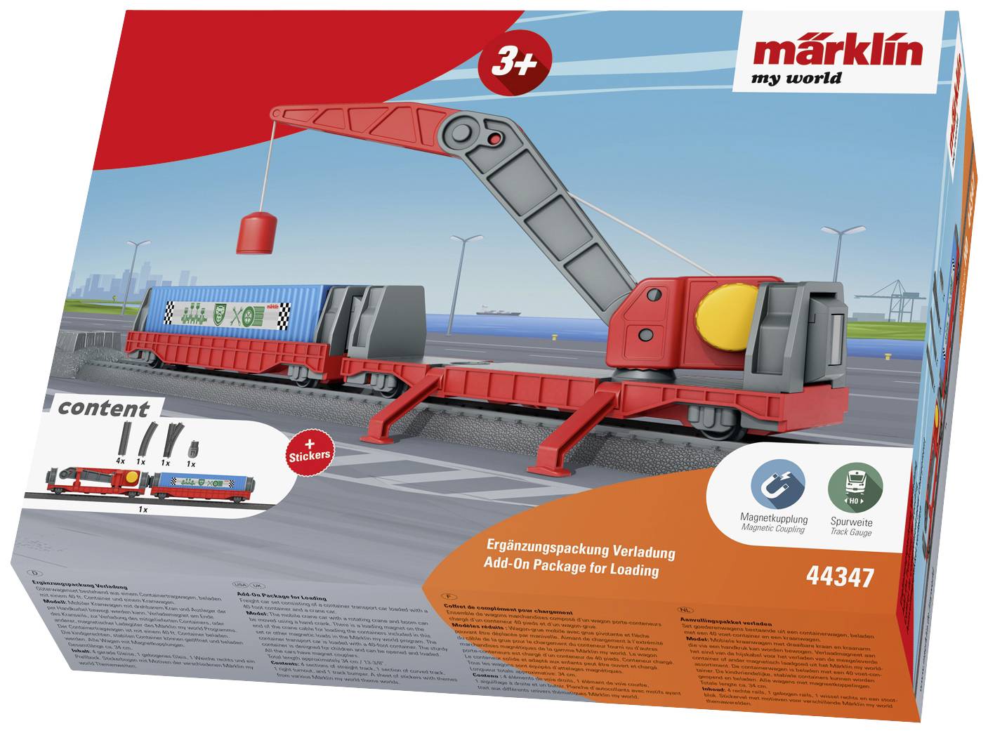 Märklin World 44347 H0 Ergänzungspackung Verladung mit Kranwagen